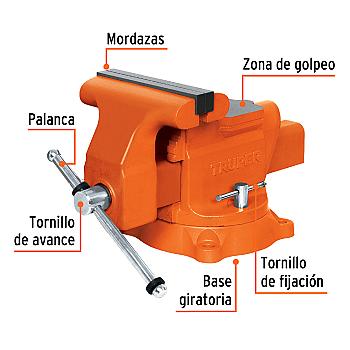TORNILLO DE BANCO 8" GIRATORIO 18595 TRUPER