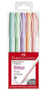 BOLÍGRAFO FABER CASTELL TRILUX STYLE-F PASTEL X 5 UND