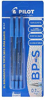 BOLÍGRAFO PILOT BP-SF PUNTA FINA AZUL X 3 UND
