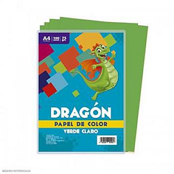 PAPEL ARCO IRIS A4 75/70 G VERDE CLARO X 100 HOJAS