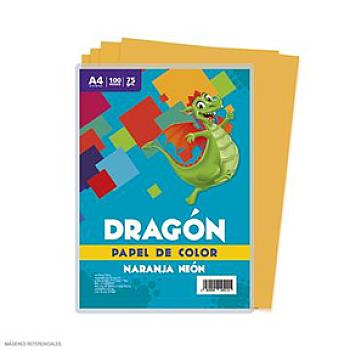 PAPEL ARCO IRIS A4 75/70 G NARANJA FOSFORESCENTE X