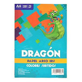 PAPEL ARCO IRIS A4 75/70 G COLORES SURTIDOS X 500