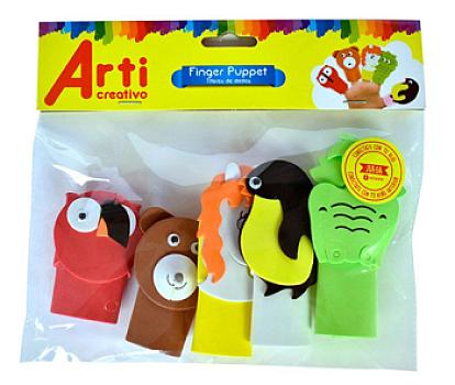 SET DE TÍTERES PARA DEDO ARTI CREATIVO X 5 UND