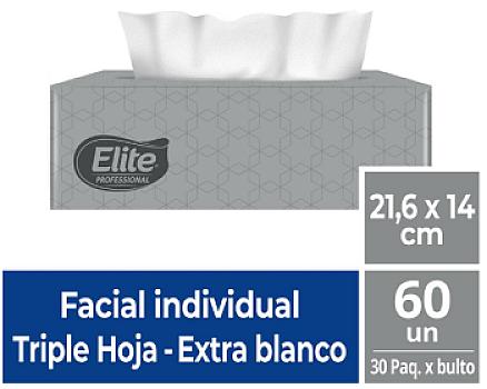 PAÑUELOS ELITE PROFESSIONAL TRIPLE HOJA CAJA X 60 UND