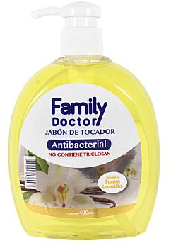 JABÓN LÍQUIDO FAMILY DOCTOR ANTIBACTERIAL VAINILLA CON DISPENSADOR 400 ML