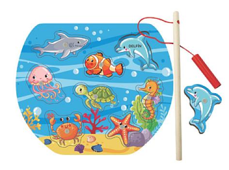 ROMPECABEZA DE MADERA ARTI CREATIVO PESCANDO 8 PIEZAS