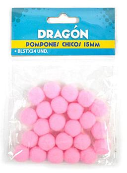POMPONES CHICOS DRAGON 15 MM