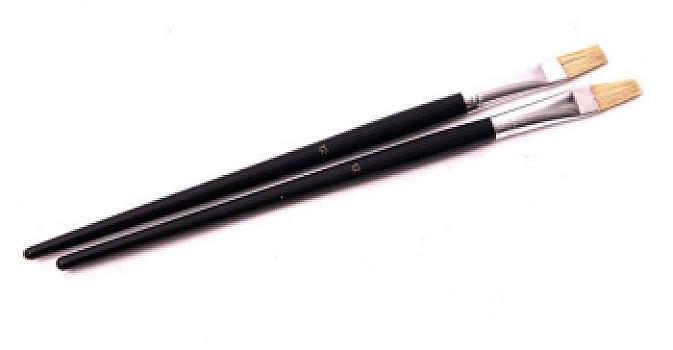 PINCEL PUNTA PLANA DE MADERA OVE N° 12 BLÍSTER X 2