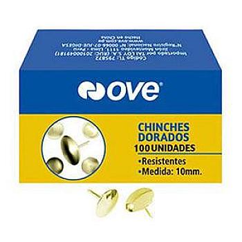 CHINCHES DORADOS OVE 10 MM X 100 UND