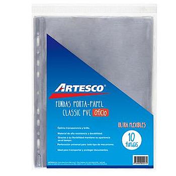 MICA PORTAPAPEL ARTESCO OFICIO PAQUETE X 10 UND