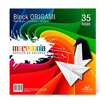 BLOCK ORIGAMI MACEDONIA 20 X 20 CM 80 G 35 HOJAS