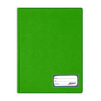 FOLDER ARTESCO A4 VERDE DOBLE TAPA CON GUSANO