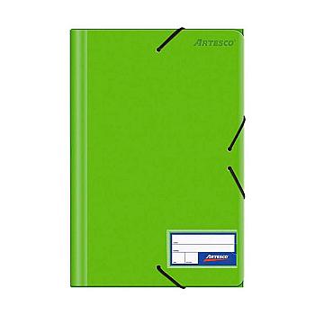 CARPETA PLASTIFICADO ARTESCO OFICIO VERDE CON LIGA
