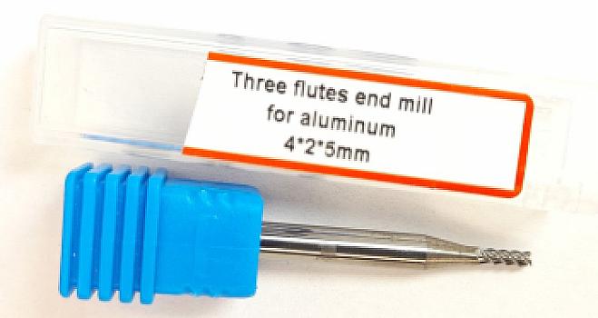 683-Fresa espiral 3 labios aluminio 4×2×5 mm HRC55