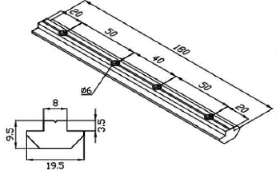 40SJS-Union longitudinal perfil 40 180mm