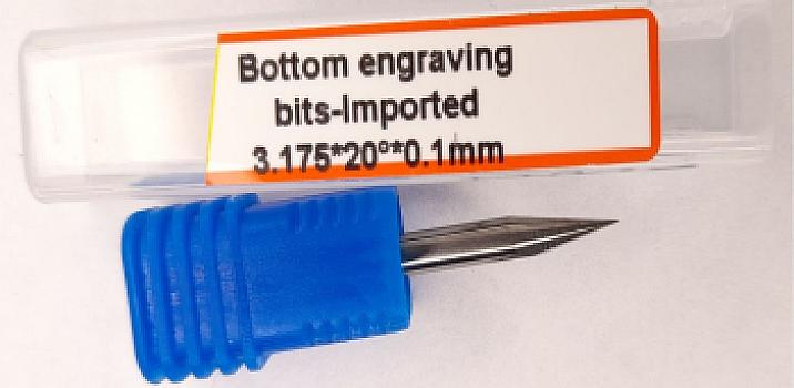 7775-Fresa base plana tungsteno grabado importada 3.175×20°×0.1 mm ca A