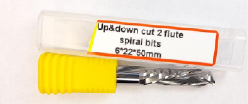 816-Fresa espiral compresión 2 labios 6×22 mm ca A