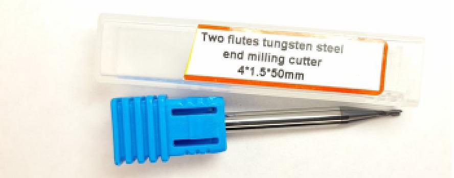 882-4×1.5×50 mm HRC55 fresa espiral 2 labios carburo tungsteno