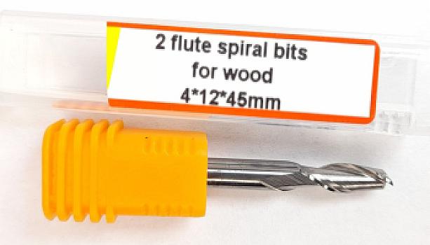 6160-Fresa espiral 2 labios para router 4×12×45 mm