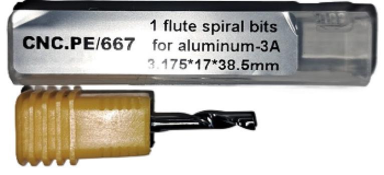 667-Fresa espiral 1 labio aluminio 3.175×17 mm ca3A
