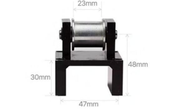 KMTY-Base polea loca lisa tensora eje Y
