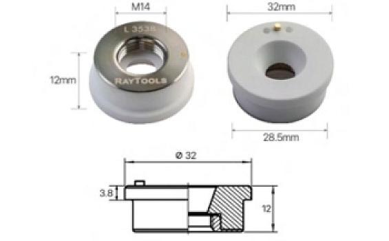 FLR32-Soporte ceramico 32mm