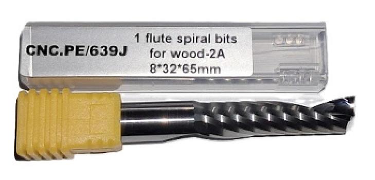 639J-Fresa espiral 1 labio 8×8×32×65 mm