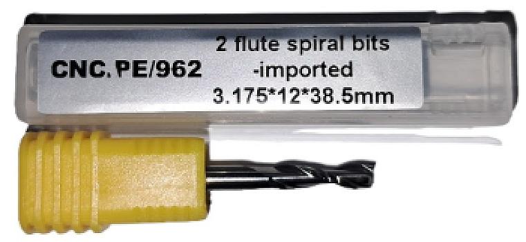 962-Fresa espiral 2 labios 3.175×3.175×12×38.5 mm