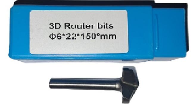 FM48-Fresa cónica 3D 6×22×150° corte canal triangular ca A