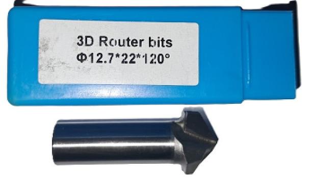 FM54-Fresa cónica 3D 12.7×22×120° corte canal triangular ca A