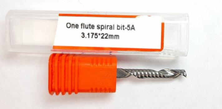 607-Fresa espiral 1 labio 3.175×22×45 mm calidad 5A