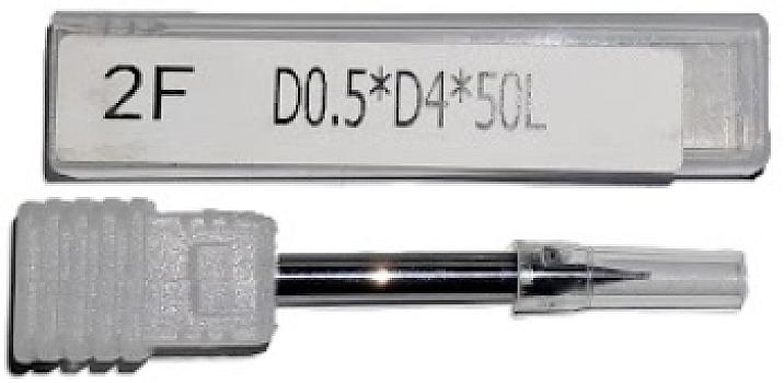 F405B-0.5×4D-2F ALTiAN fresa espiral 2 labios carburo tungsteno HRC50