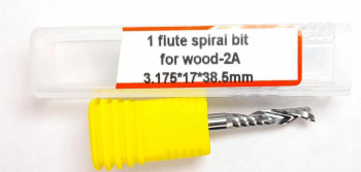 633-Fresa espiral 1 labio 3.175×3.175×17×38.5 mm calidad 2A