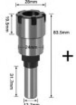 AER5-Adaptador ER20 con pinza 6.35mm para fresa 1 4 pulg