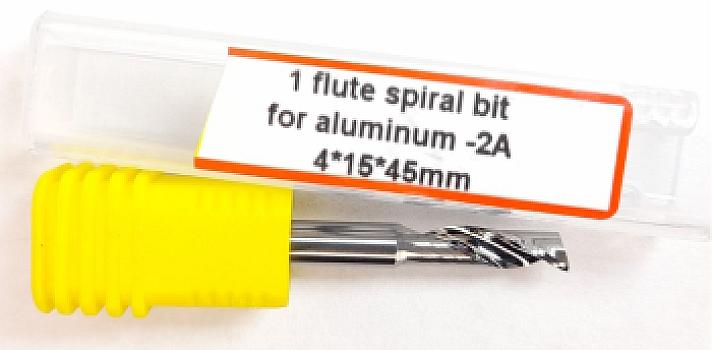 656-Fresa espiral 1 labio aluminio 4×15×45 mm ca2A