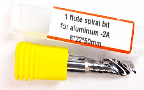 658-Fresa espiral 1 labio aluminio 6×22×50 mm ca2A