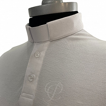 POLO CUELLO CLERGYMAN COLOR BLANCO - ALGODÓN PIQUÉ