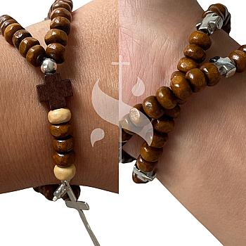 PULSERA MADERA CRUCES