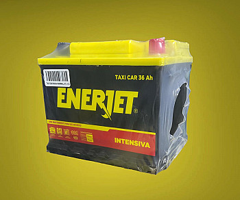 TAXI CAR 36 AH NORMAL (V) - Batería Enerjet Intensiva de 7 placas caja cuadrada pequeña, de moto (T)