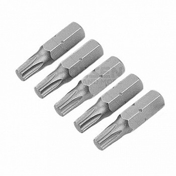 JUEGO DE 5 PUNTAS T30 25MM TOLSEN