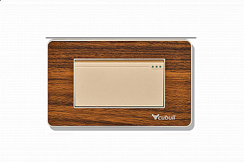 INTERRUPTOR SIMPLE DADO ANCHO PLACA MADERA CUBULL