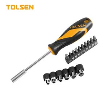 JUEGO DE PUNTAS Y DADOS 17PCS TOLSEN