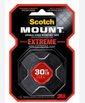 CINTA DOBLE CONTACTO FIJACION EXTREMA 2.54CM X 1.52MT 3M