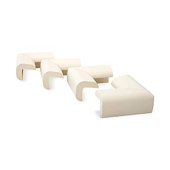 PROTECTOR DE CANTO ACOLCHADO BLANCO X 4UND