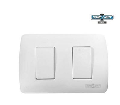 INTERRUPTOR DOBLE BLANCO LUXURY HOME LIGHT