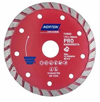 DISCO CONCRETO DIAMANTADO PRO TURBO 4 1/2" ROJO NORTON