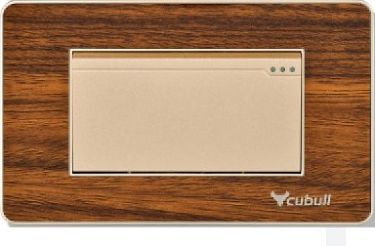 INTERRUPTOR SIMPLE DADO ANCHO PLACA MADERA CUBULL