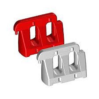 BARRERA VIAL COLOR BLANCO CON ROJO C/2 AGUJEROS