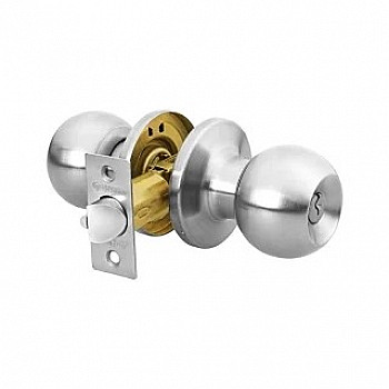 CERRADURA POMO P/DORMITORIO ACERO INOX WINGS