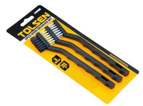 JUEGO DE CEPILLOS DE ALAMBRE 3PCS 180MM TOLSEN